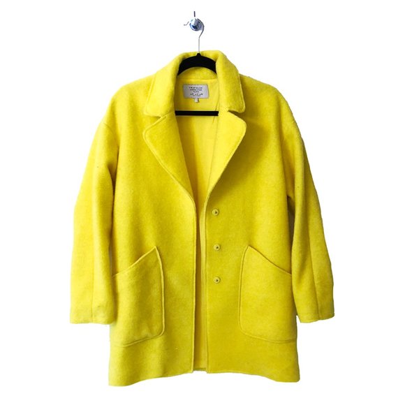 Zara Jackets & Blazers - Bright Yellow Mohair Jacket | ZARA